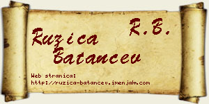 Ružica Batančev vizit kartica